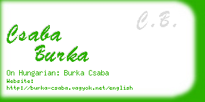 csaba burka business card